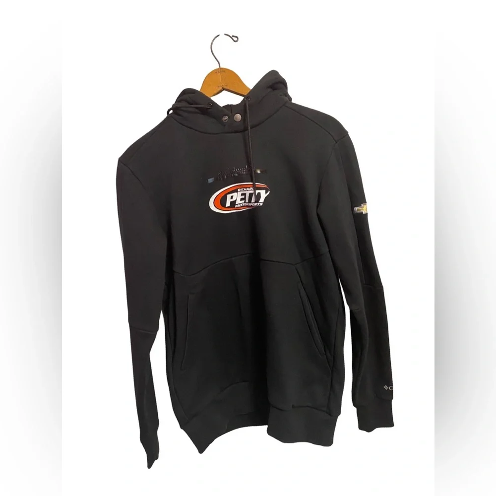 Richard Petty Motorsport Black Columbia Thick‎ Hooded Sweatshirt Size Medium